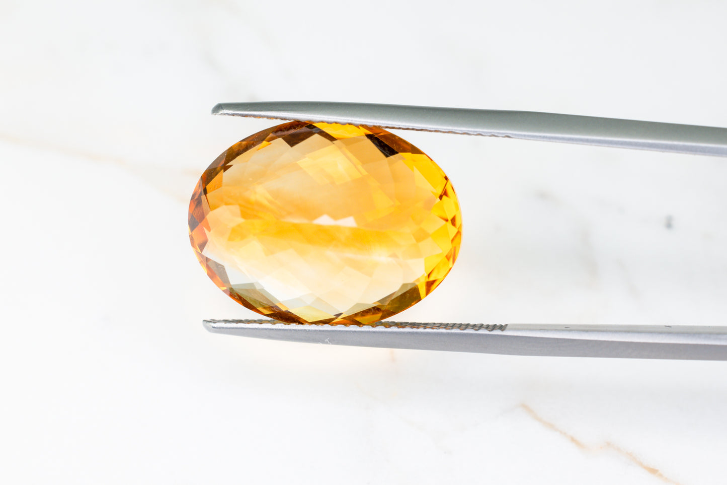 Brazilian Citrine Oval Checker Cut 12.63ct