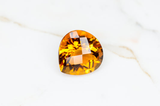 Brazilian Citrine Heart Checker Cut 3.65ct