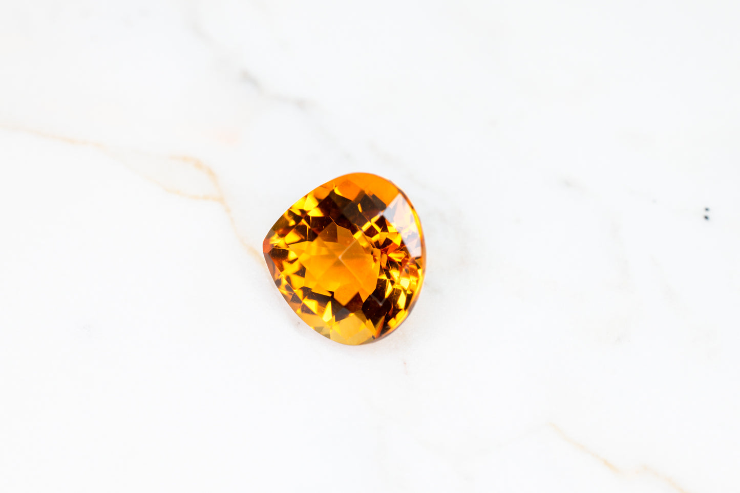 Brazilian Citrine Heart Checker Cut 3.65ct