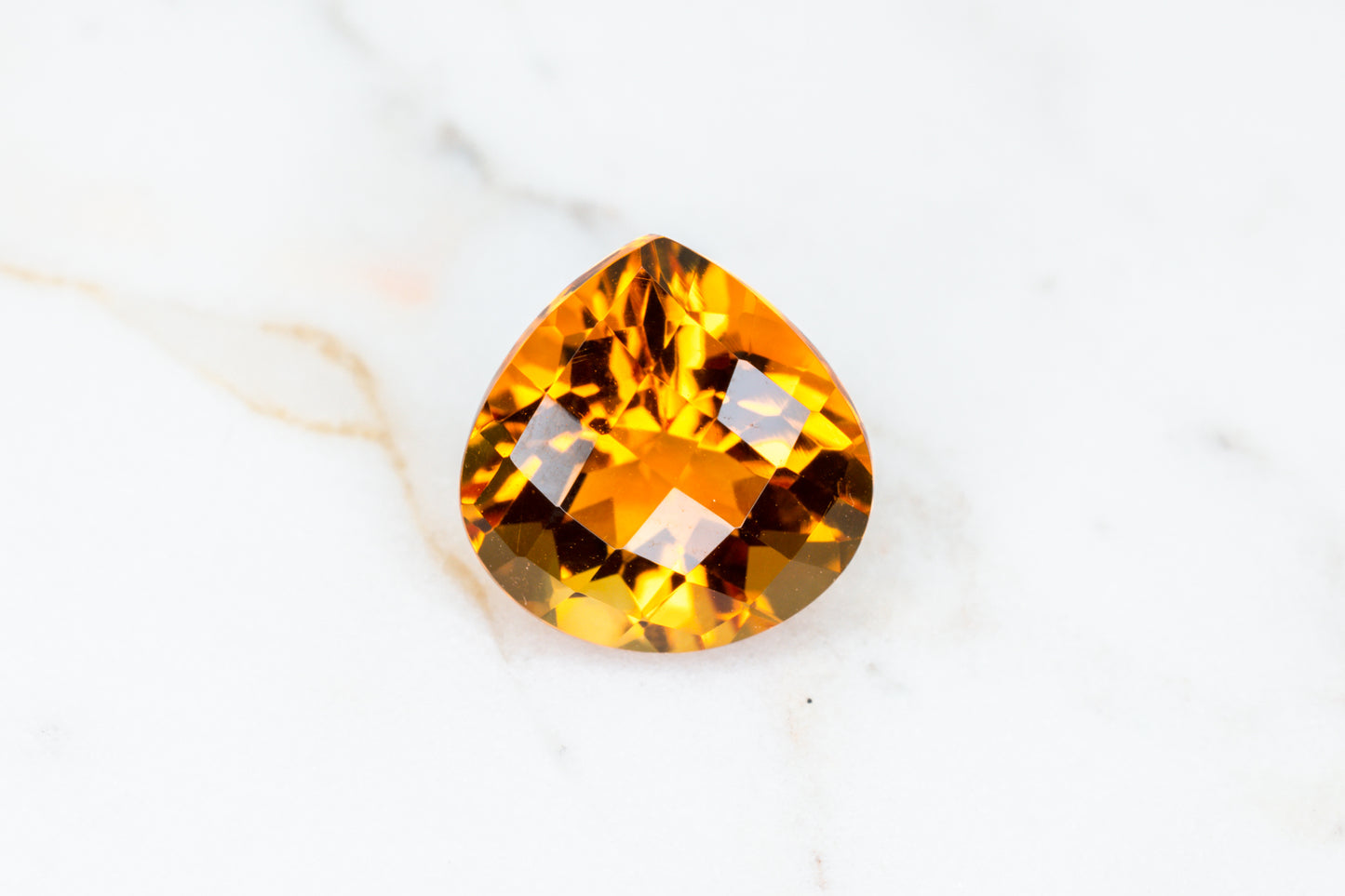 Brazilian Citrine Heart Checker Cut 3.65ct