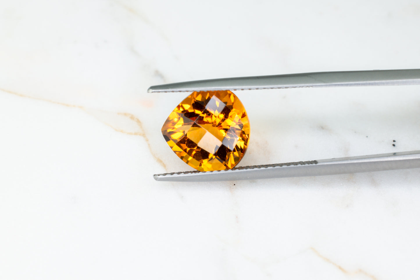 Brazilian Citrine Heart Checker Cut 3.65ct