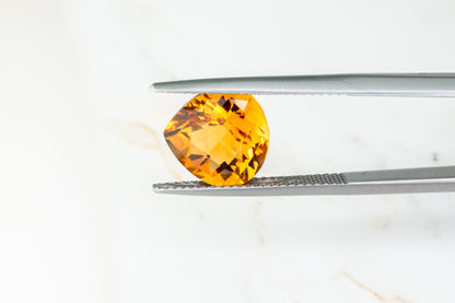 Brazilian Citrine Heart Checker Cut 3.65ct