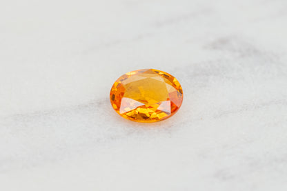 Ceylon Orange Sapphire Oval Cut 0.65ct