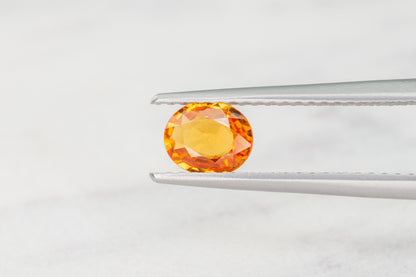 Ceylon Orange Sapphire Oval Cut 0.65ct