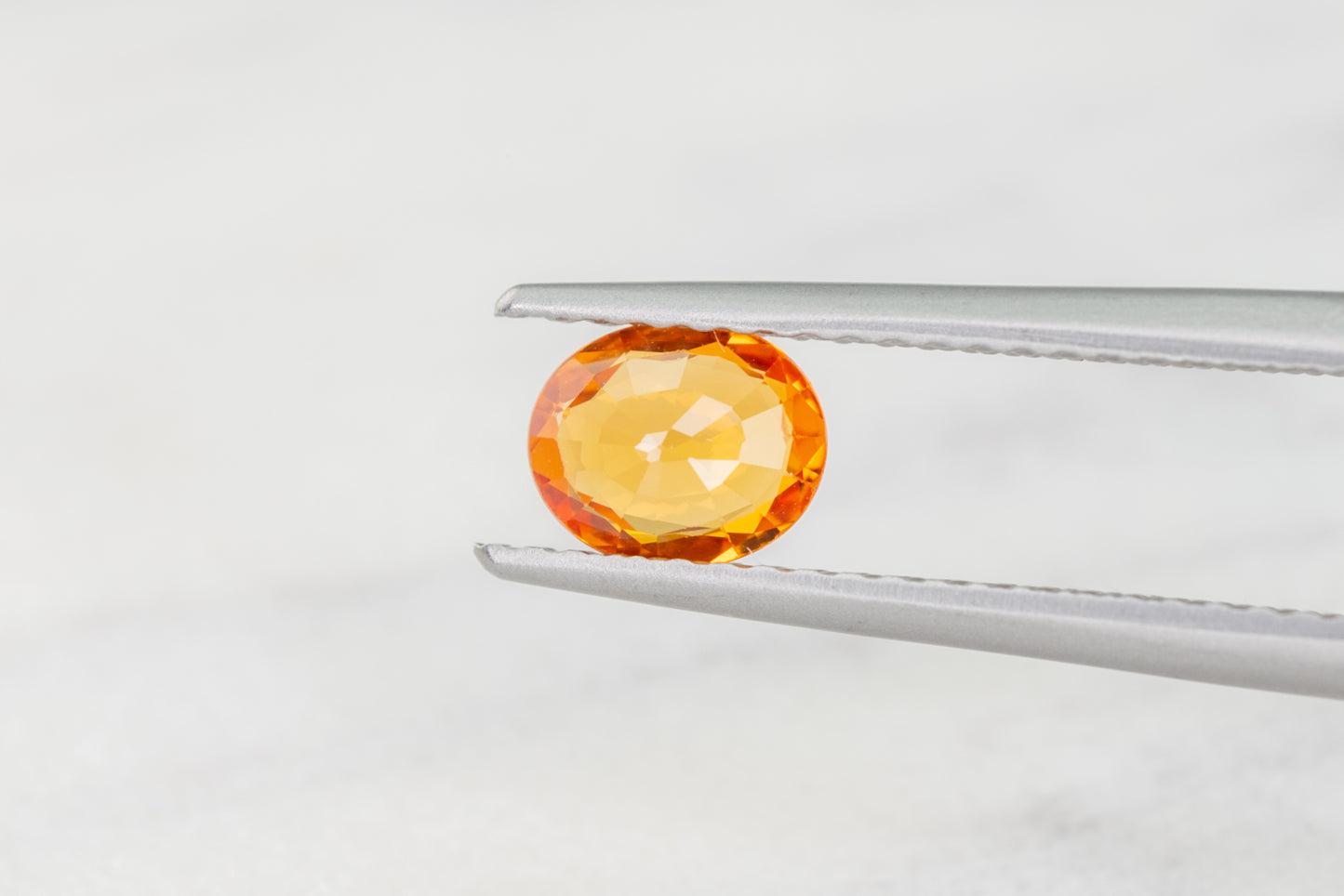 Ceylon Orange Sapphire Oval Cut 0.65ct