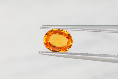 Ceylon Orange Sapphire Oval Cut 0.65ct