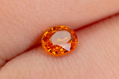 Ceylon Orange Sapphire Oval Cut 0.65ct