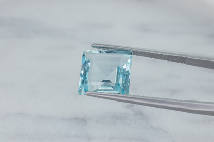 Brazilian Blue Aquamarine Square Cut 4.01ct