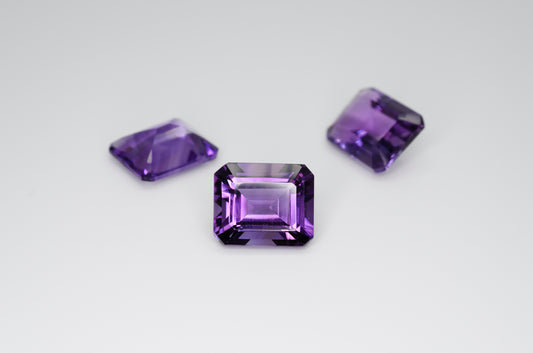 11 x 9mm Octagon Cut Natural Amethyst Calibrated A++