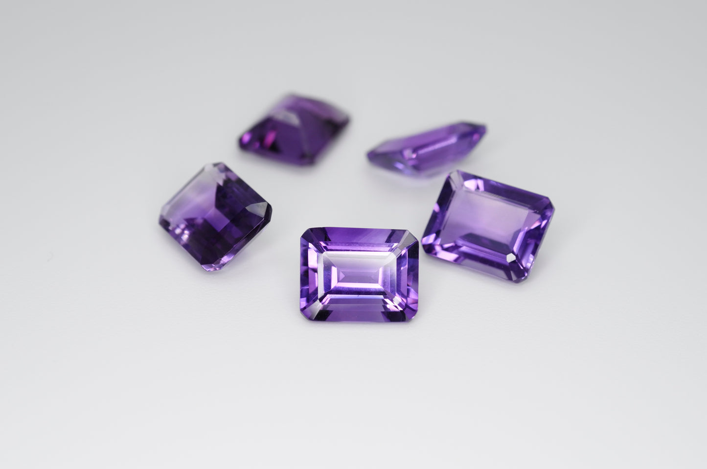 10 x 8mm Octagon Cut Natural Amethyst Calibrated A++