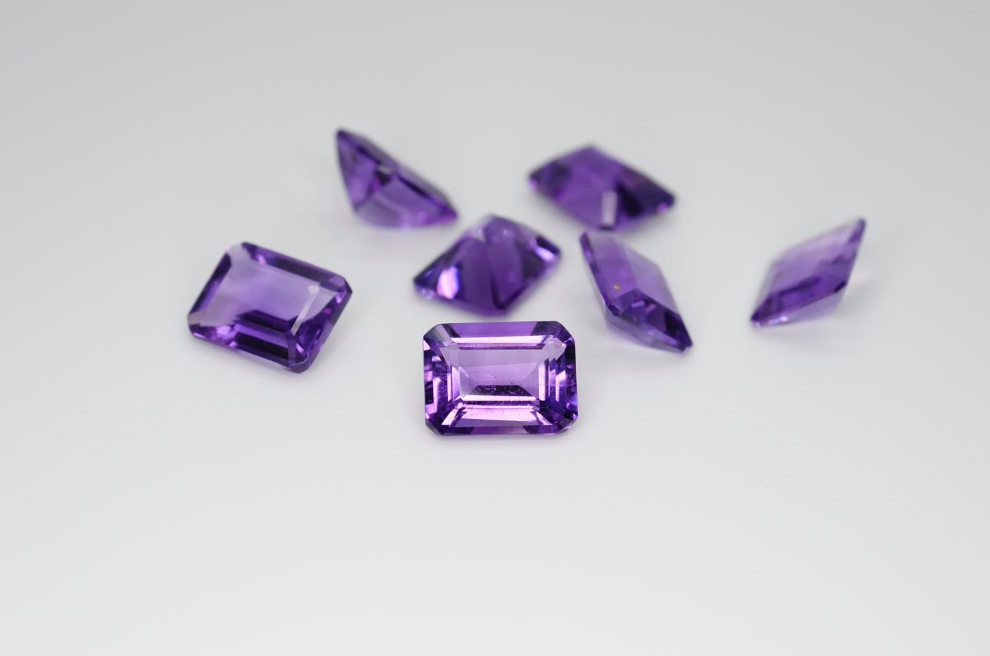 9 x 7mm Octagon Cut Natural Amethyst Calibrated A++