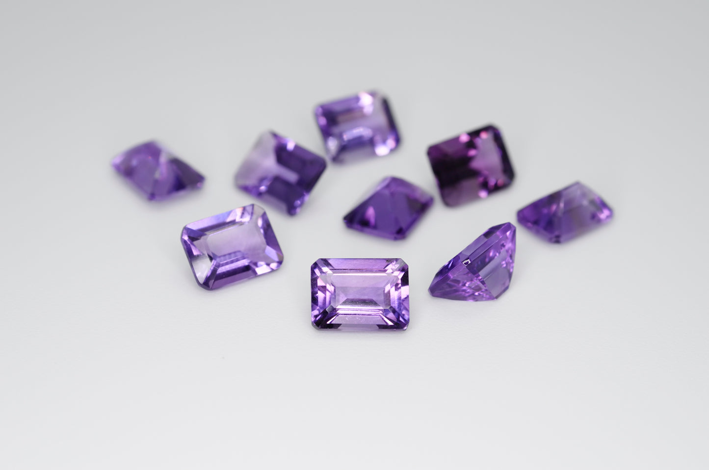 8 x 6mm Octagon Cut Natural Amethyst Calibrated A++