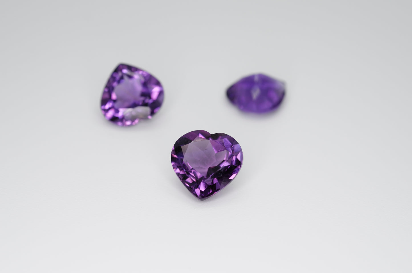 10mm Heart Cut Natural Amethyst Calibrated A++