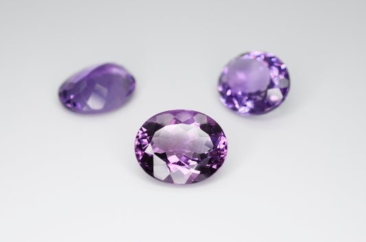 12 x 10mm Oval Cut Natural Amethyst Calibrated A++