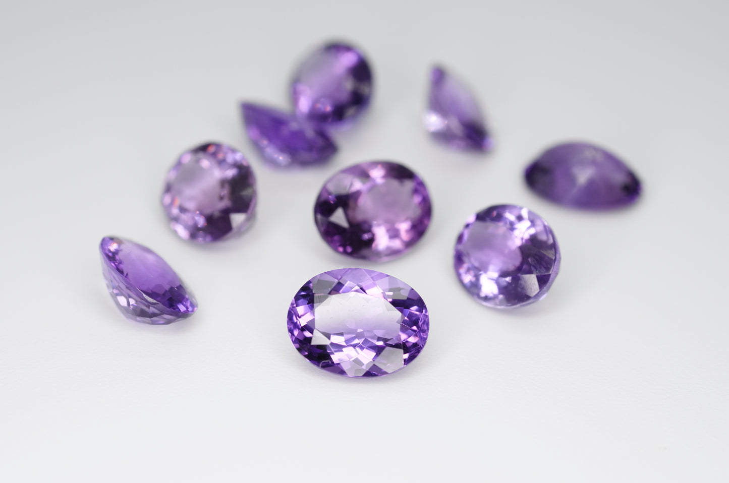 9 x 7mm Oval Cut Natural Amethyst Calibrated A++