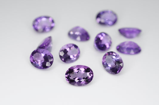 8 x 6mm Oval Cut Natural Amethyst Calibrated A++