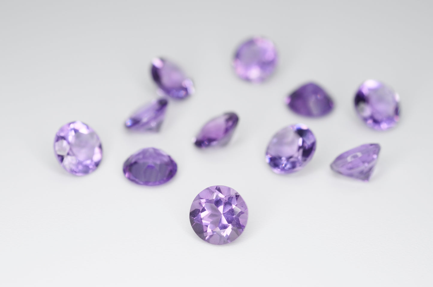 6mm Round Cut Natural Amethyst Calibrated A++