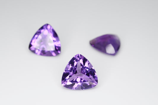 10mm Trilliant Cut Natural Amethyst Calibrated A++