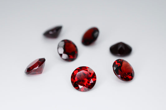 7mm Round Cut Natural Garnet Calibrated A+