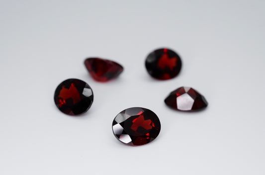 10 x 8mm Oval Cut Natrual Garnet Calibrated A+