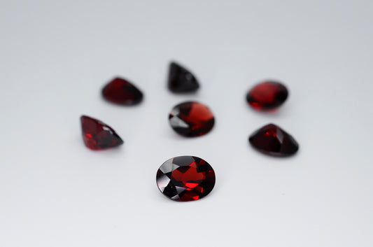 9 x 7mm Oval Cut Natural Garnet Calibrated A+