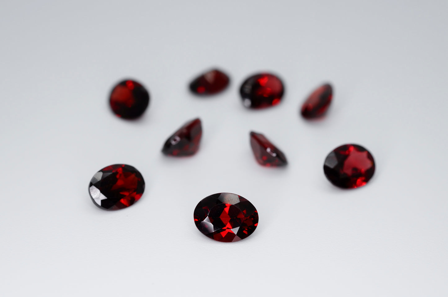 8 x 6mm Oval Cut Natural Garnet Calibrated A+