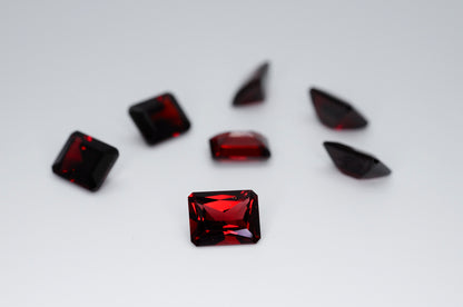 9 x 7mm Octagon Cut Natural Garnet Calibrated A+