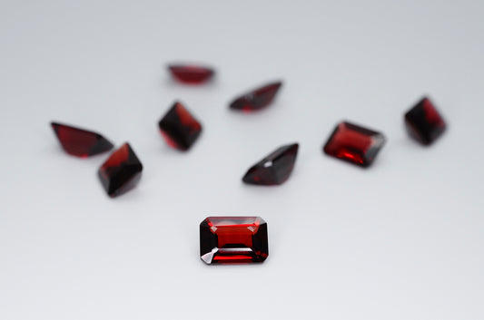 8 x 6mm Octagon Cut Natural Garnet Calibrated A+