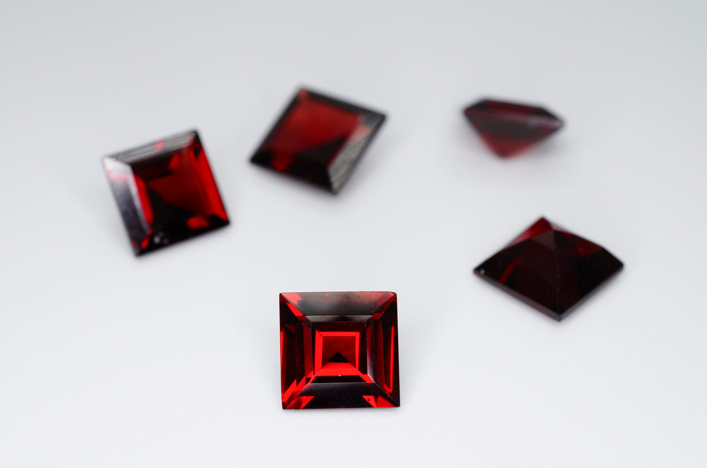 8mm Square Cut Natural Garnet Calibrated A+