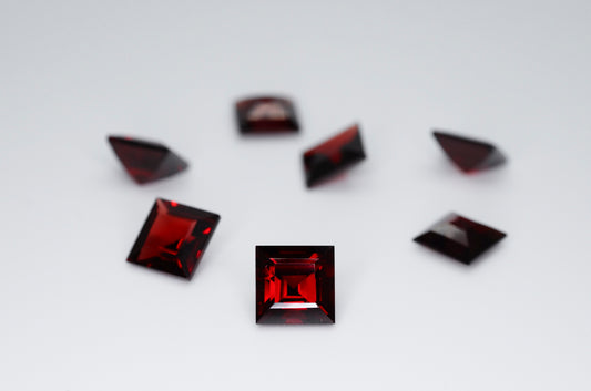 7mm Square Cut Natural Garnet Calibrated A+