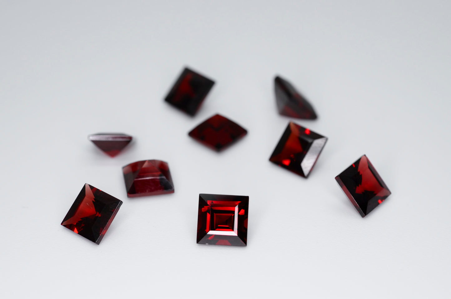 6mm Square Cut Natural Garnet Calibrated A+