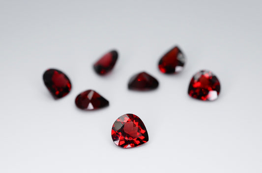 7mm Heart Cut Natural Garnet Calibrated A+