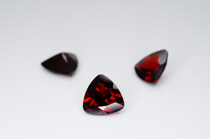 9mm Trilliant Cut Natural Garnet Calibrated A+