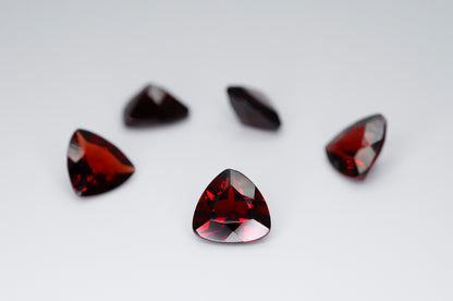 8mm Trilliant Cut Natural Garnet Calibrated A+