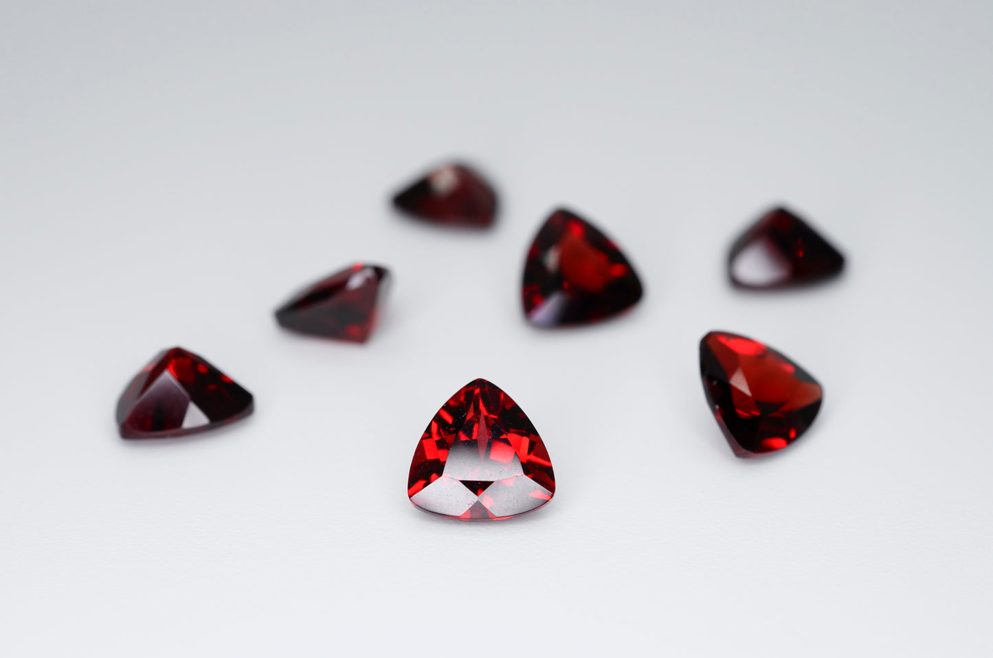 7mm Trilliant Cut Natural Garnet Calibrated A+