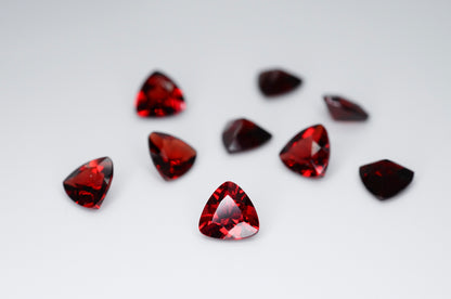 6mm Trilliant Cut Natural Garnet Calibrated A+