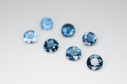 6mm Round Cut Natural London Blue Topaz Calibrated A+