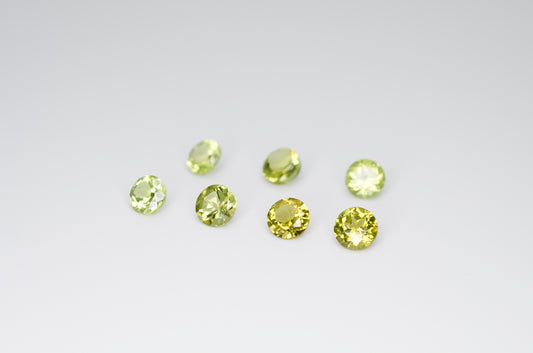 4mm Round Cut Natural Peridot Calibrated A+