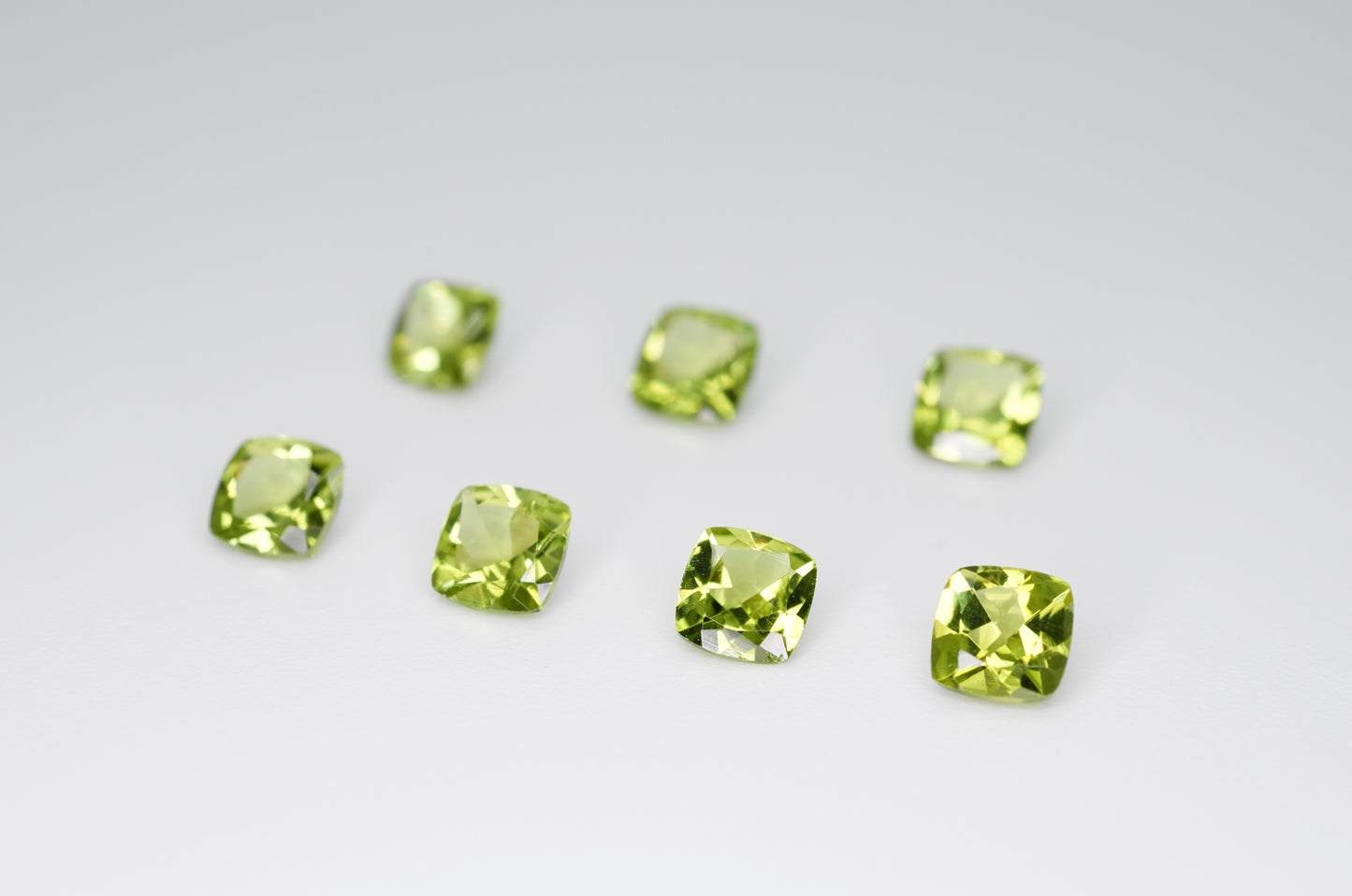 5mm Cushion Cut Natural Peridot Calibrated A+