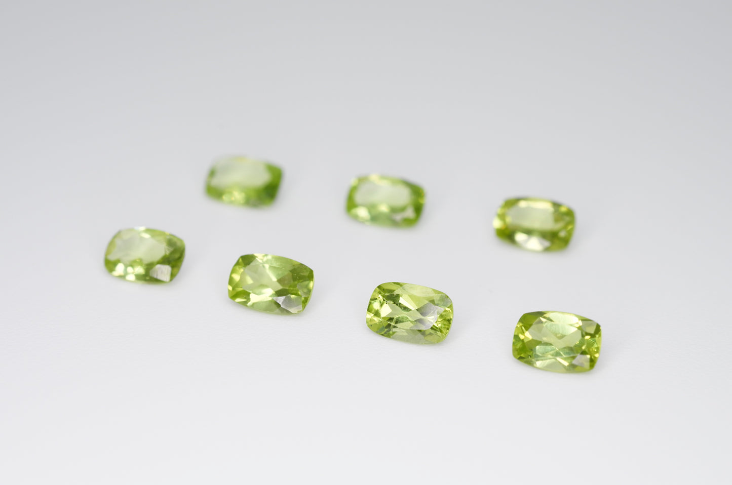 6 x 4mm Cushion Cut Natural Peridot Calibrated A+