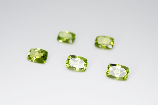 7 x 5mm Cushion Cut Natural Peridot Calibrated A+