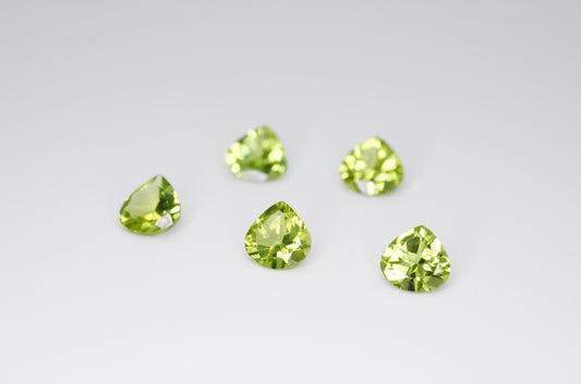 6mm Heart Cut Natural Peridot Calibrated A+