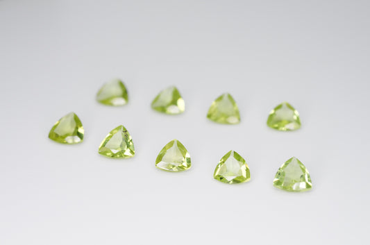 5mm Trilliant Cut Natural Peridot Calibrated B+