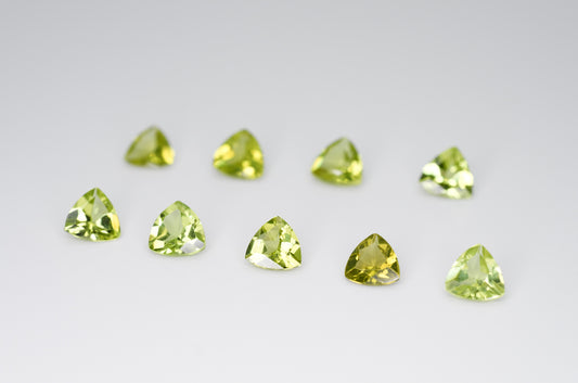 5mm Trilliant Cut Natural Peridot Calibrated A+