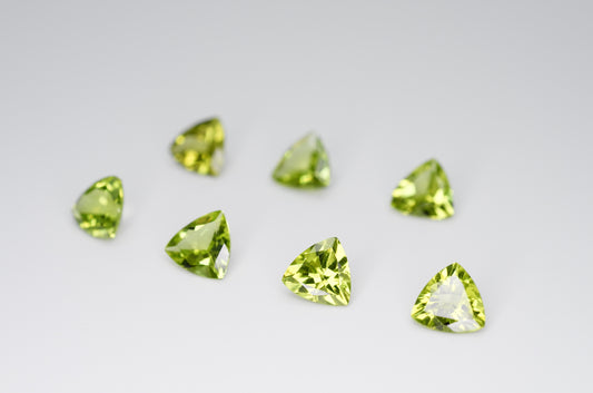 6mm Trilliant Cut Natural Peridot Calibrated A+