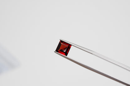 7mm Square Cut Natural Garnet Calibrated A+