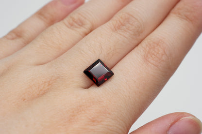 8mm Square Cut Natural Garnet Calibrated A+